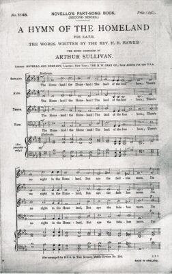 Setting for SATB. Novello's Part-Song Book (second series) No.1148
